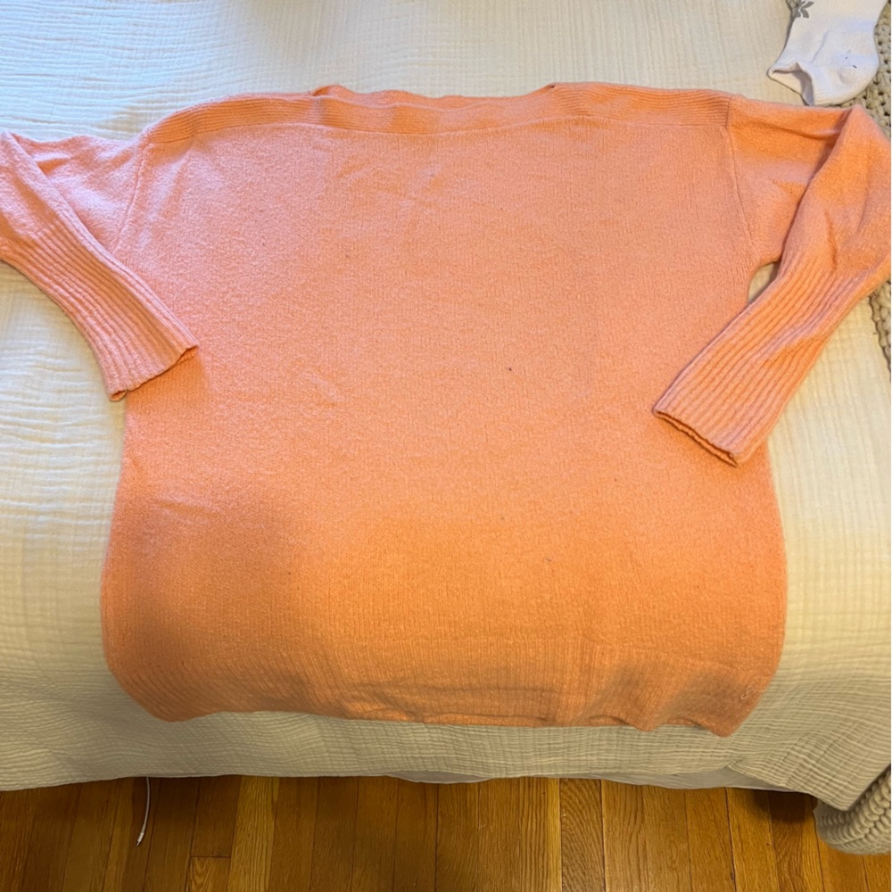 Anthropologie Salmon Boatneck Sweater
